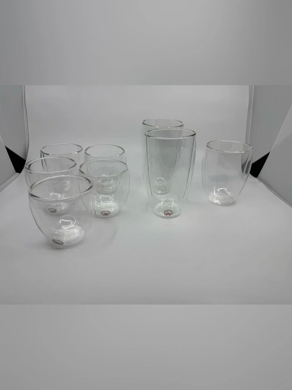 Bodum Pavina Double Wall Glass Tumblers 8 Pc